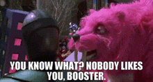 Jingle All The Way Nobody Likes You Booster GIF