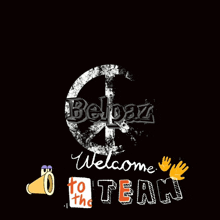 a black background with the words welcome to the team