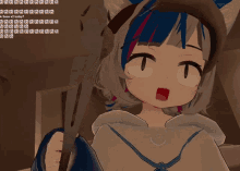 a screenshot of a video game shows a girl wearing a santa hat and smiling
