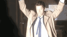 When I'M Up All Night Then I Have Coffee GIF - Castiel Wine Love GIFs