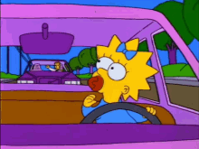 Maggie Simpson Baby Driving GIF - Maggie Simpson Baby Driving Driving GIFs