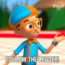 Follow The Leader Blippi GIF - Follow The Leader Blippi Blippi Wonders - Educational Cartoons For Kids GIFs