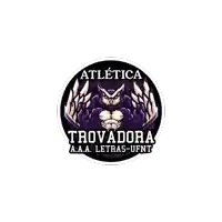 a logo for atlética trovadora a.a.a. letras-ufnt with an owl