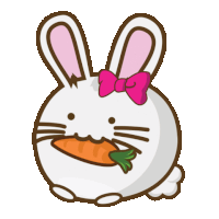 Bunnies Rabbits Sticker - Bunnies Rabbits Carrot Stickers