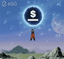 a cartoon of a man holding a dollar sign