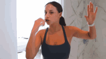 Dancing Fernanda Ramirez GIF - Dancing Fernanda Ramirez Brushing Teeth GIFs