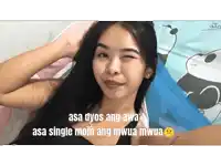a woman taking a selfie with the words asa dyos ang awa