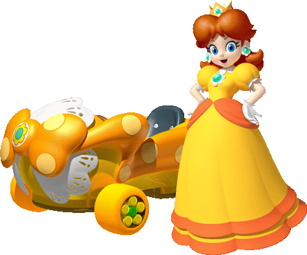 Princess Daisy Mario Kart 7 Sticker - Princess Daisy Mario Kart 7 Birthday Girl Daisy Stickers