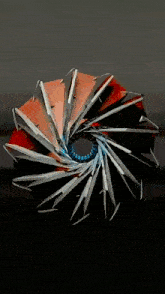 a 3d rendering of a circular object that looks like a fan