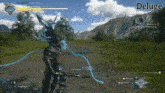 a screenshot of a video game with the word deluge on the bottom