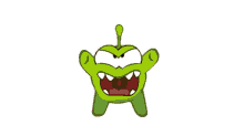 upset om nom cut the rope yelling angry