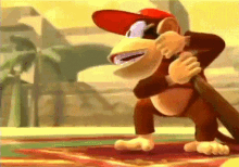 Mario Superstar Baseball Diddy Kong GIF - Mario Superstar Baseball Diddy Kong Baseball Bat GIFs