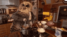 Owl Cooking GIF - Owl Cooking GIFs