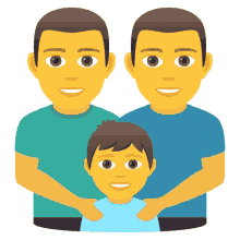 family people joypixels two fathers parents