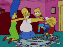 Game Night Fight GIF - Game Night Fight The Simpsons GIFs