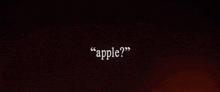 a black background with white text that says " what kind of apple turns black ? "
