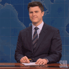speechless colin jost saturday night live confused loss for words