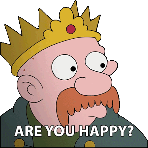 Are You Happy King Zøg Sticker - Are You Happy King Zøg John Dimaggio Stickers