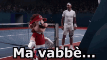 Super Mario Bros Videogioco Tennis Vabbè GIF - Super Mario Bros Video Game Tennis GIFs