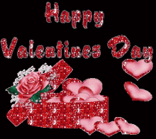 Glitter Valentine Card GIF - Glitter Valentine Card Happy Valentines Day GIFs