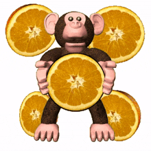 orange squash squashed oranges orange sticker oranges monkey oranges