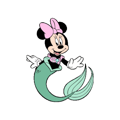 Mermaid Minnie Mouse Sticker - Mermaid Minnie Mouse Stickers