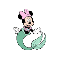 Mermaid Minnie Mouse Sticker - Mermaid Minnie Mouse Stickers
