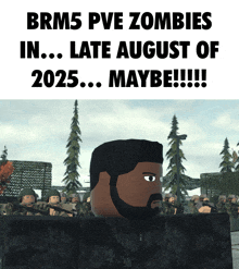 a poster that says brm5 pve zombies in late august of 2025 ... maybe