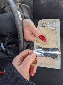 Biancaglamour69 Handing Over 100 Dollars Canadian GIF
