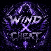 a purple lightning storm with the words wind cheat