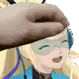 a close up of a cartoon girl wearing headphones and a mask .