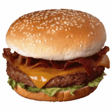 Burger Food GIF - Burger Food Bacon Cheese Burger GIFs