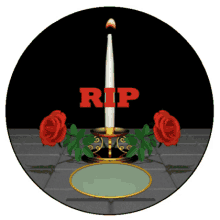Rip Rip Candle GIF - Rip Rip Candle Candle And Roses GIFs