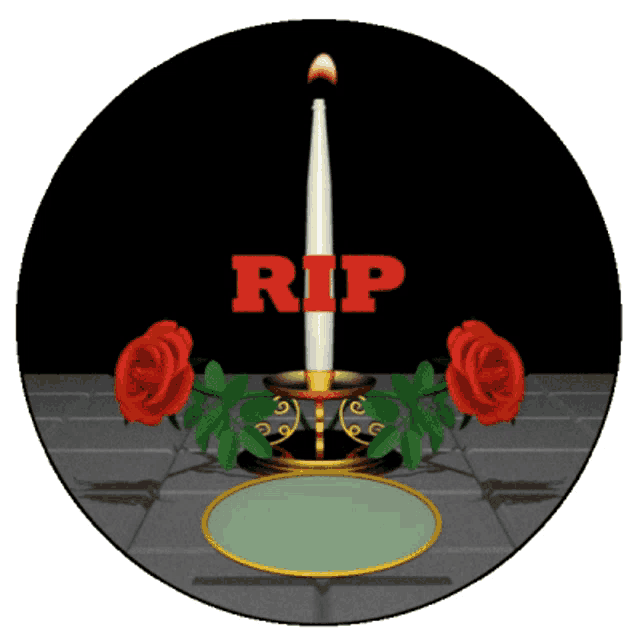 Rip Rip Candle GIF - RIP RIP Candle Candle And Roses - Discover & Share GIFs