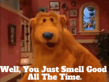 Bear Inthe Big Blue House Well You Just Smell Good All The Time GIF - Bear Inthe Big Blue House Well You Just Smell Good All The Time You Smell Good GIFs