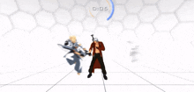 a man in a red coat is holding a hammer in a video game