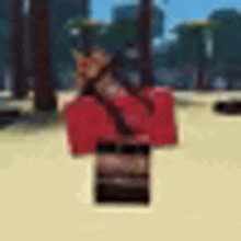 a blurred image of a person in a video game holding a sword .