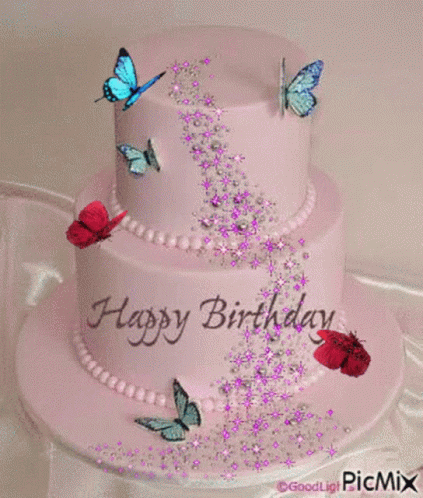 happy birthday butterfly cake