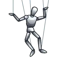 a drawing of a puppet with arms and legs
