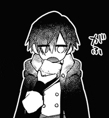 a black and white drawing of a boy in a tuxedo holding a piece of paper .