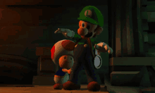 Luigi Luigi Patting Toad GIF