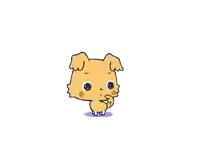 a cartoon drawing of a dog with a sad look on its face