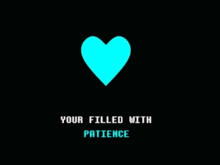 a black background with a blue heart and the words your filled with