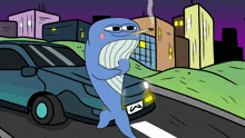 Wally The Whale Wally Smoking GIF - Wally The Whale Wally Smoking Wally Waiting GIFs