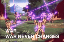 War Never Changes Lazer GIF - War Never Changes Lazer Robots Fighting GIFs
