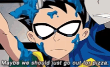Robin Teen Titans GIF - Robin Teen Titans We Should Go Out For Pizza GIFs