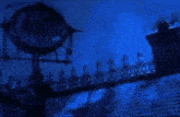 a batman sign is lit up in the night sky