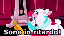 Scappo Sono In Ritardo Corro Bianconiglio GIF - I Run Im Late White Rabbit GIFs
