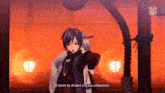 a video game character says " i want to drowned in your seduction "