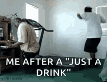 Drink Drunk GIF - Drink Drunk Treadmill GIFs